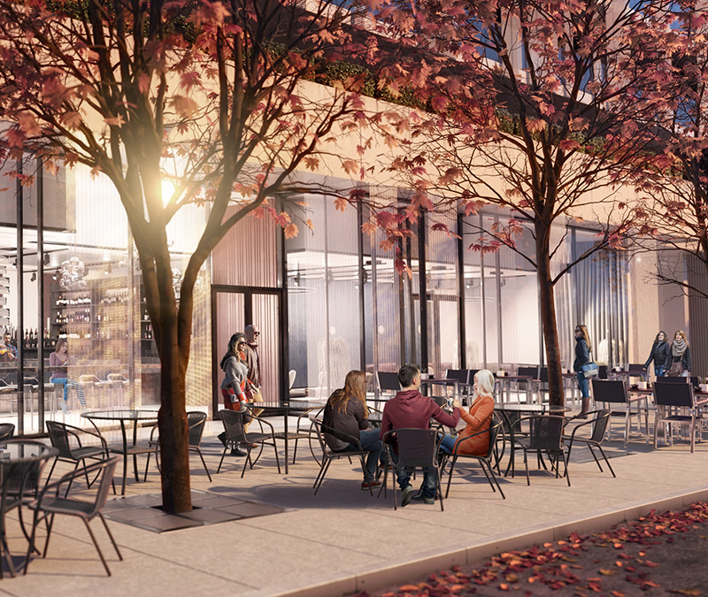 wellington west lofts condo building in hintonburg street level view